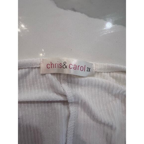 Chris & Carol Women's Plus Size Criss Cross Cold Shoulder Tunic Size 2X - Picture 6 of 8